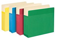 Smead Easy Grip File Pocket, Straight-Cut Tab, 3-1/2-Inch Expansion, Letter Size, Assorted Colors, 4 per Pack (73894)