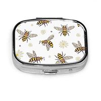 Cartoon Spring Honey Bee Animal Flower Pill Box Funny Pill Daily Box Tablet Holder Wallet Organizer Case for Pocket Or Purse
