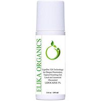 ELIKA ORGANICS, 5% Lidocaine, LipoDoc 528 Technology for Deeper Penetration, Topical Numbing Gel, Local and Anorectal Discomfort, Roll-On, Child Resistant, 3.4 oz