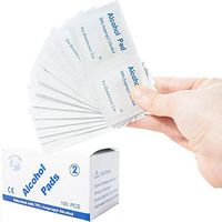 HOMNIVE 100pcs Disposable Disinfection 75% Alcohol Wipes Pads Swabs Onkessy Personal Cleansing Wipes Cleanser for Glasses Camera