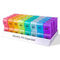 31 Day Pill Organizer 2 Times a Day Monthly Pill Organizer 31 Day AM PM, Monthly Small Pill Case to Hold Daily Vitamin Suppments, Detachable Pill Boxes for Travel