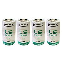 4x SAFT LS26500 C Size 3.6V Lithium Battery for Smart Munitions, Unattended Sensors, Intrusion Sensors, Invisible Fencing,RFID Tracking, Asset Tracking, Theft Prevention, Fleet Monitoring