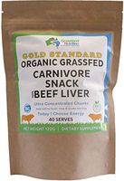Grassland Nutrition Organic Liver Freeze Dried Chunks — High in Natural Iron, Vitamin A, B12 for Energy (120g)