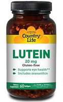 Country Life Lutein 20 mg - 60 Softgels