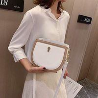 Fashionhe Women's Bag Bucket Bag Shoulder Bag Color Stitching Crossbody Bag Handbag Cosmetic Bag(Green)