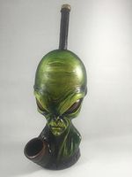 Handmade Tobacco Pipe, Alien Face