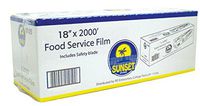 Food Service Film 18 Inch x 2000 Feet With Safety Blade to Cut Plastic Film