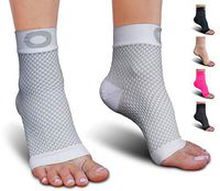 Plantar Fasciitis Sock with Arch Support for Men & Women - Best Ankle Compression Socks for Foot and Heel Pain Relief - Better Than Night Splint Brace, Orthotics, Inserts, Insoles (XXL, White)