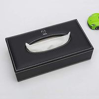 T-ZJHC Car car Tissue Box seat car Interior Supplies Creative Paper Box car with Tray Set, Black Metal Standard