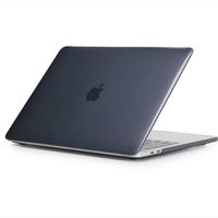 TechCode MacBook Air 13 inch Case Cover, Crystal Clear Super Thin Shell Ultra Slim Plastic Protective Case Matte Hard Transparent Cover for Apple MacBook Air 13 Inch Model A1369 or A1466(Black)