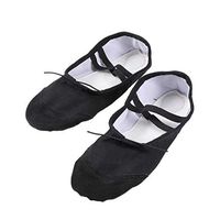 Healifty Leather Ballet Canvas Shoes Ballet Full Sole Slippers Dance Shoes Yoga Shoes for Kids Women Dancing Practice 1 Pair Size 31