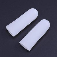 LIOOBO 2 pcs/Set Flexible Soft Silicone Finger Sleeves Separators Protectors Protector for Cracked Skin Blisters Callus Corn