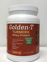 Komal Herbals Golden - T (Turmeric) Whey Protein, Grass Fed, Vanilla, Kosher, 1.76 LBS (800g)