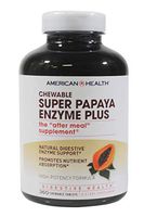 American Health Super Papaya Enzyme Plus Chewable Tablets, Natural Papaya Flavor - Promotes Digestion & Nutrient Absorption, Contains Papain & Other Enzymes - 360 Count, 120 Total Servings