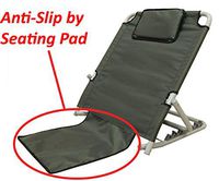 ObboMed SM-5200G Adjustable Sit-up Back Rest for Orthopedic Neck, Head and Lumbar Support, Polyester, PVC & Chromed Steel Frame, Check, 22.5”25.6”19.7”, 1pc