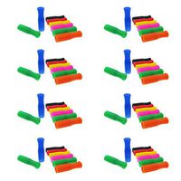 UPKOCH 50pcs Silicone Straw Tips Multicolored Food Grade Straws Tips Reusable Eco-Friendly Anti-scalding Straws Cover for Drinking Straws