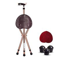 LQFLD Folding Cane Seat Thick Aluminum 3 Legs Cane Seats Highly Adjustable Walking Stick Tall Unisex for Elderly 441 Lbs Capacity (2 Colors Optional),Brown