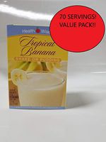 70 Servings (10 Boxes) Health Wise Tropical Banana Pudding and Shake for Weight Loss, Hunger Control, and Appetite suppressant 15 Grams of Protein 90 Calories, Trans Fat Free