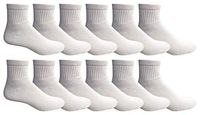 Yacht & Smith 12 Pairs Value Pack of Men and Women Diabetic Nephropathy and Edema Ankle, Ring Spun Cotton Socks