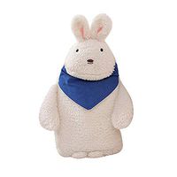 Pannow Hot Water Bottle with Cover, Portable Rubber Hot or Cold Pack with Plush Rabbit Design Cover for Muscle Aches Pain Relieve, Menstrual Cramps & Flu Symptoms