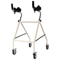 XHRHao Foldable Walker with Storage Bag and Brake 10 Adjustable Height Levels Suitable for Height 140-180cm Balance Car Lightweight Rollator Portable Walk Assist for Elderly White (Color : White)