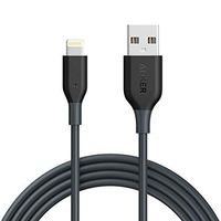 iPhone Charger, Anker Powerline 6ft Lightning Cable, MFi Certified USB Charge/Sync Cord for iPhone Xs/XS Max/XR/X / 8/8 Plus / 7/7 Plus / 6/6 Plus / 5s / iPad, and More (Gray) (Renewed)