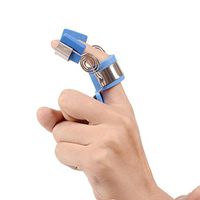 MQYH@ Finger Orthotics Exerciser Rehabilitation Device- Finger Splint Aluminium with Blue Soft Foam Stroke Cerebral Hemiplegia Spasm Finger Flexion-Training Fixation Nursing , L