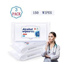 Household Wipes (3 Pack, 50 Wipes Each) for Adult Large Wipes (8"x 6") for All Purposel Cleaning