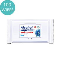 instatrend Rubbing Disinfectant Alcohol Wipes (2 Packs,100Wipes), Large Wet Wipes (8"x6"), 75% Soft Alcohol Wipes for All-Purpose Cleaning