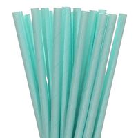 Biodegradable Paper Straws Aqua Blue Sold (50)
