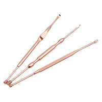UNKE Ear Wax Pick Remover Curette for Build Up Impacted Earwax Medical Grade Ear hygiene Care Kits Scooping Out Instead of Pushing In Deeper Sturdy & Durable Surgical Stainless Steel (3 Set)