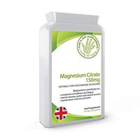 FIVE A DAY SUPPLEMENTS Magnesium Citrate 120 Capsules - Providing 150mg of Active Elemental Magnesium - Suitable for Vegetarian and Vegans