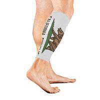 Anyangquji California Flag Sports Calf Compression Sleeve Strong Calf Support for Runners(1 Pair)