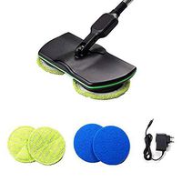 HADMB Floor Cleaner Scrubber Electric Mop Rechargeable Powered Floor Cleaner Cordless Electric Spinning Mop with 2 Microfiber Pads and 2 Polisher Pads for Indoor Use
