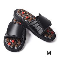 Foot Massager, Massage Slippers, Massage Foot Reflexology Massage Column Foot Acupuncture Points are Better stimulated and massaged, Foot Care Relax (Color : Black, Size : 38-39)