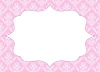 30 Blank Cards Invitations Thank You Cards Pink Damask Girl Birthday Party Baby Shower + 30 White Envelopes