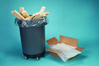 Elkay Plastics ALL40B 0.6 mil Linear Low Density Standard Gauge ,Trash Can Liner,23"x 10"x 39", 33 Gallon ,Brown (Pack of 250)