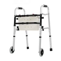 Bariatric Heavy-Duty Folding Walker with Seat for Seniors - Adult Walkers - Portable Mobility Aid for Elderly Adjustable Height Lightweight