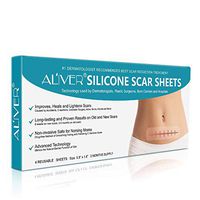 Silicone Scar Removal Sheets, Soften and Flattens Scars Resulting from Surgery, Injury, Burns, Acne, C-section and more, Soft Silicone Scar Strips, 5.9"×1.6", 4 Sheets (2 Month Supply)