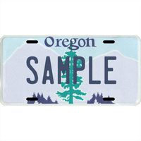 Your Name Your State Custom Metal License Plate - Choose from All 50 States (Oregon, 6" x 12" Standard Thickness (.030"))