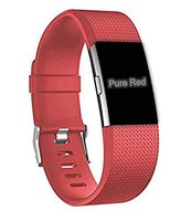 Dunfire Replacement Bands for Fitbit Charge 2 Wristband/Bracelet/Smart-Watch, Size Large and Small Straps for Men and Women (Red, Small)