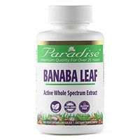Paradise Herbs Banaba Leaf 1.5% Corosolic Acid Vegetarian Capsules, 180 Count