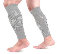 LEVEIS Animal Venomous Snake Lightning Calf Compression Sleeves 1 Pair, Leg Performance Support for Shin Splint Calf Pain Relief Men & Women Guards Sleeves for Running Cycling