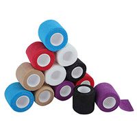 Self Adherent Cohesive Bandage Tape 2 inches X 5 Yards, 12 Pack Self Adhering Bandage Medical Wrap for First Aid, Sports and Wrist, Ankle Sprains & Swelling