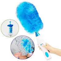 Electric duster, Spin Duster 360 ° Hurricane Spin Duster electric cleaning brush, duster brush The electric duster 180 ° bend duster multifunctional Duster (Color : Battery type (without battery))