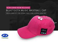 FanJazz Bluetooth CSR V4.0 Music SUN Hat, Bluetooth Baseball Cap Outdoor Sports,Bluetooth Beanie Hat Combined with Wireless Phone listening Earphones and Microphone, Hands Free Talking - Red