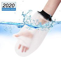 Waterproof Hand Cast Cover Wound Protector for Shower Bath, Adult Reusable Sealed Cast Bandage Dressing Protective Sleeve Bag Covers for Hand/Wrist/Fingers/Thumb/Palm (Black)