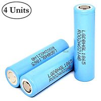 M&A BD 4 Pack of HG2L-Blue, 3000mAh, 20A, Replacement for Flat Top, 18650-Battery, Rechargeable for LED Flashlight