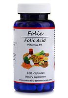 Hekma Center Pure Folic Acid - 100 Capsules for Pregnant Women and Folic Deficiency - Vegan