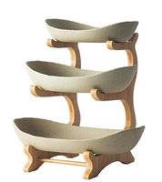 Home big wrist Fruit Plate, Three-Layer Candy Plate, Household Tea, Several Years of Dried Fruit, Nordic Style, Ceramic Fruit, Snack Plate, Creative Modern Living Room Decorative hotel retro soup bowl